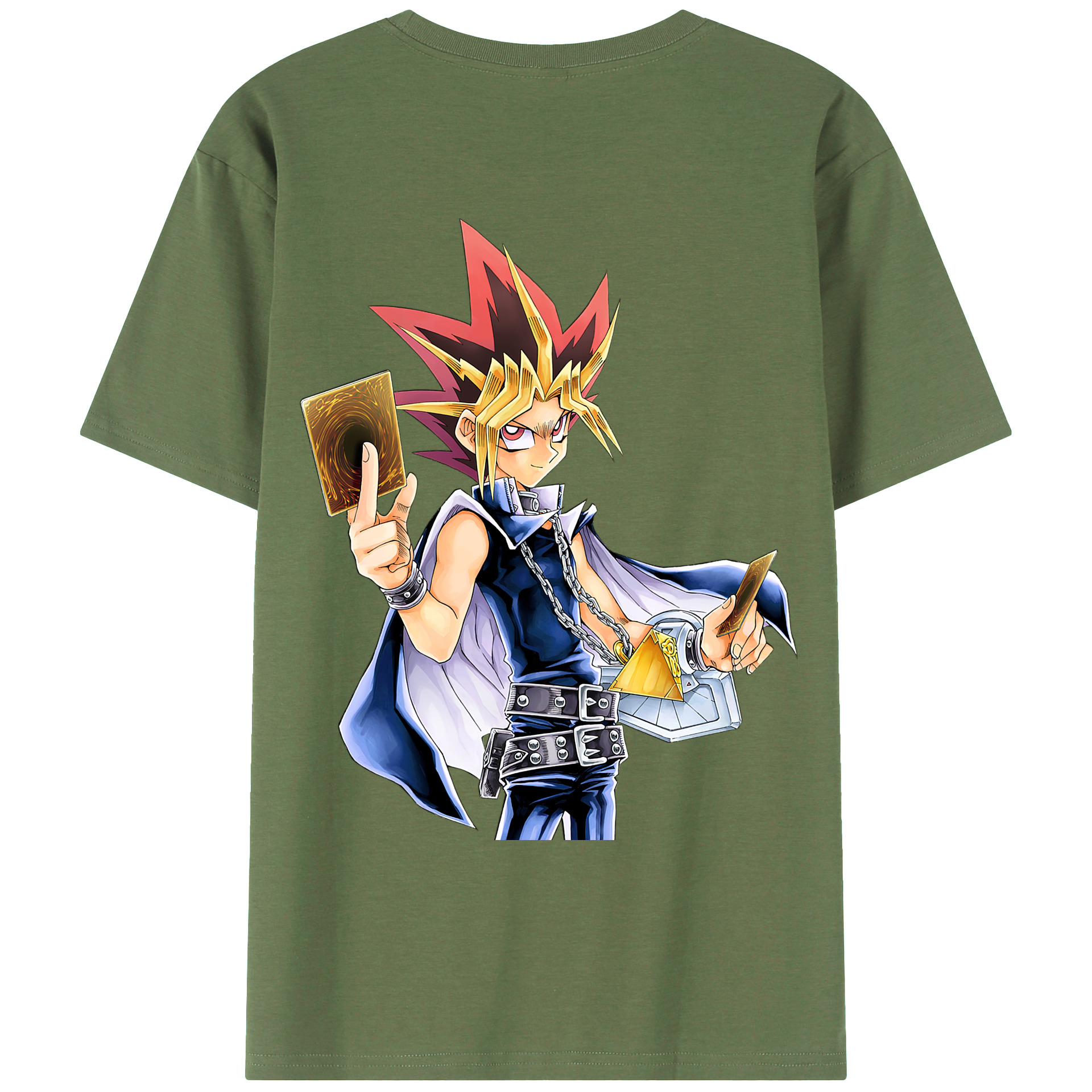 （画像用） 遊☆戯☆王 Yu-Gi-Oh! 綿100％ メンズ半袖Tシャツ（バックプリント） 通気性